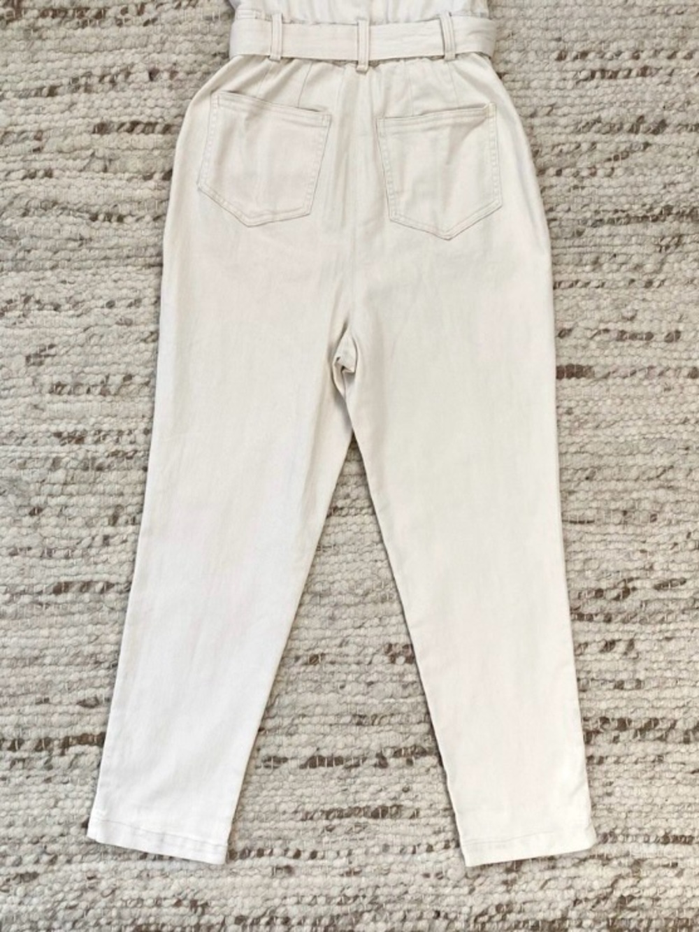 Skies Are Blue NWT Utility Denim Jumpsuit in White, Sizes XS and XL - Picture 8 of 11